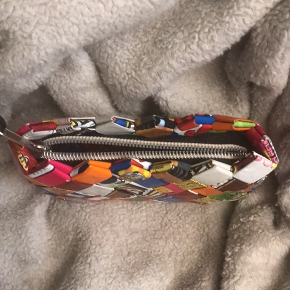 Vintage NAHUI OLLIN Upcycled Woven Wrapper Coin Pouch - Picture 3 of 8